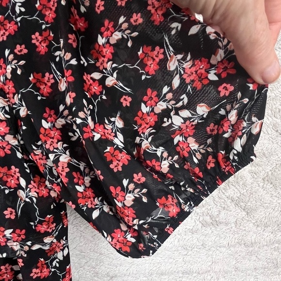 PERSEPTION CONCEPT Floral Blouse Top Ditzy Print Medium - Picture 9 of 16